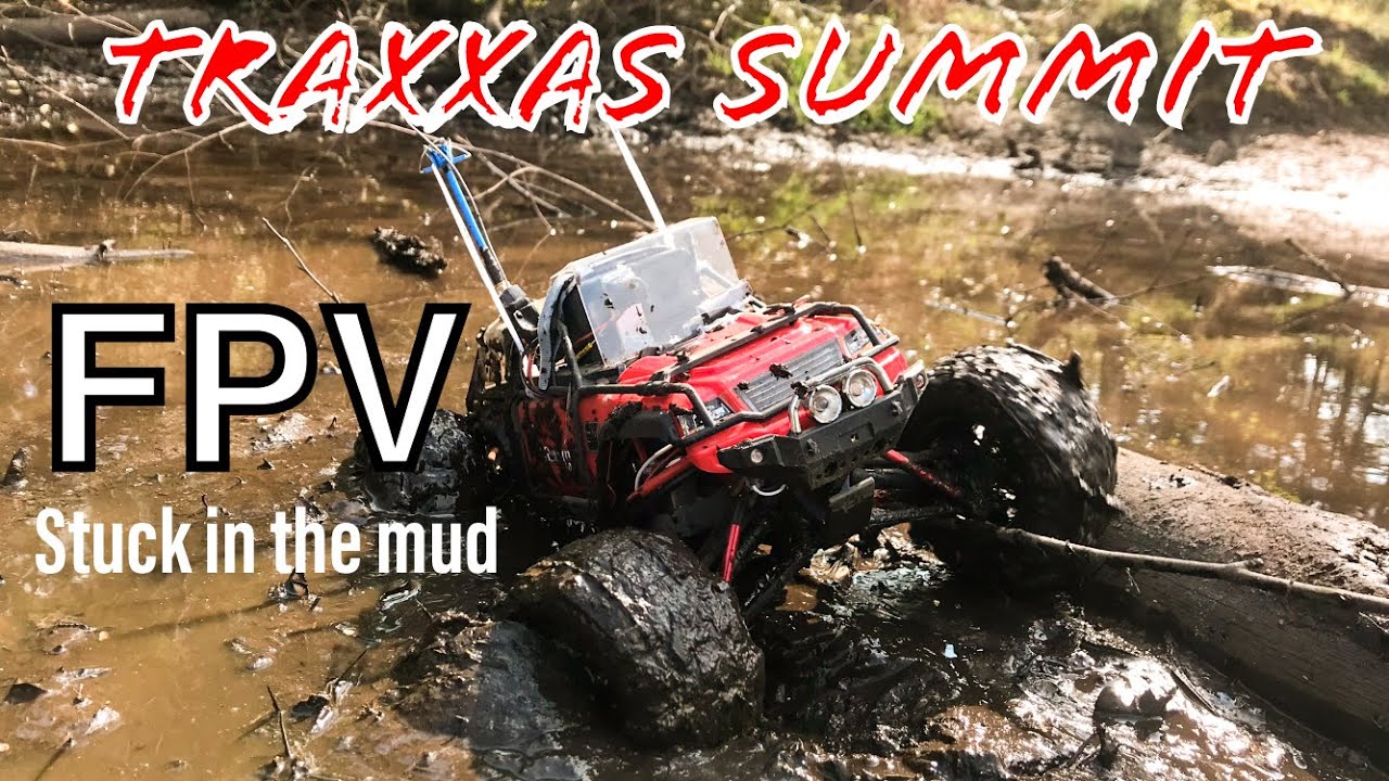 FPV car: Traxxas Summit 1/16 | Stuck in MUD! Long range FPV Adventure #2
