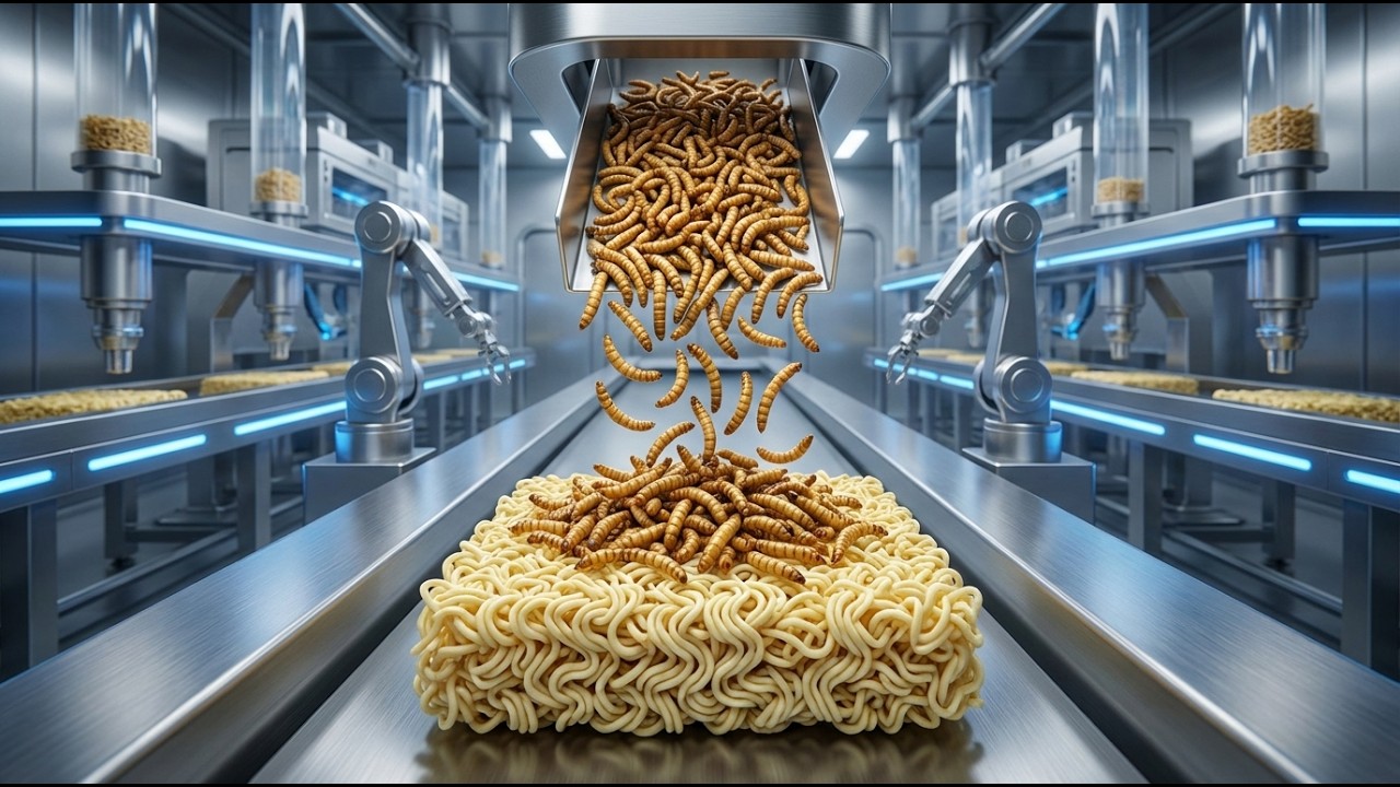 Inside the Noodle Factory: How 5,000,000 Street-Style Noodles Are Made from Mealworms Process