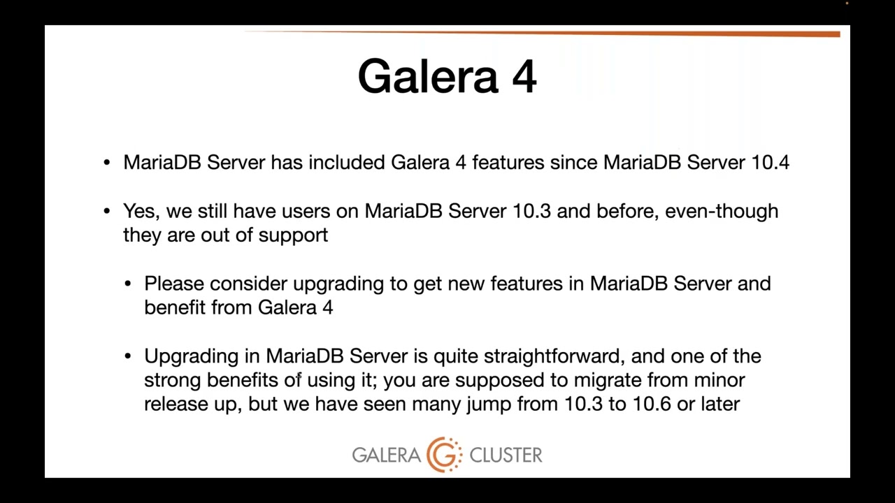 MariaDB Galera Cluster webinar Feb 2025