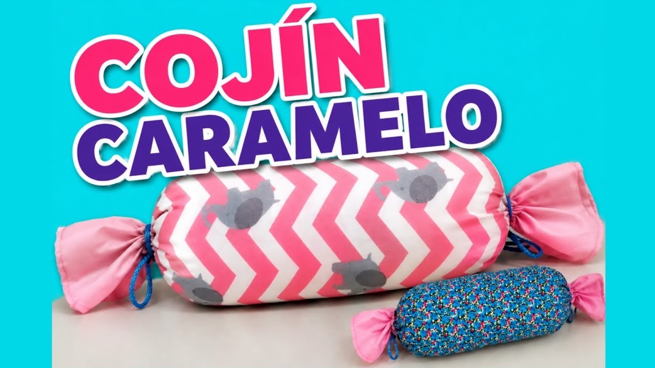 COMO HACER UNA FUNDA para COJÍN  CARAMELO🍡 🍬 cojín cilíndrico🍡🍬  (Rulo)  TUTORIAL Paso a paso fácil