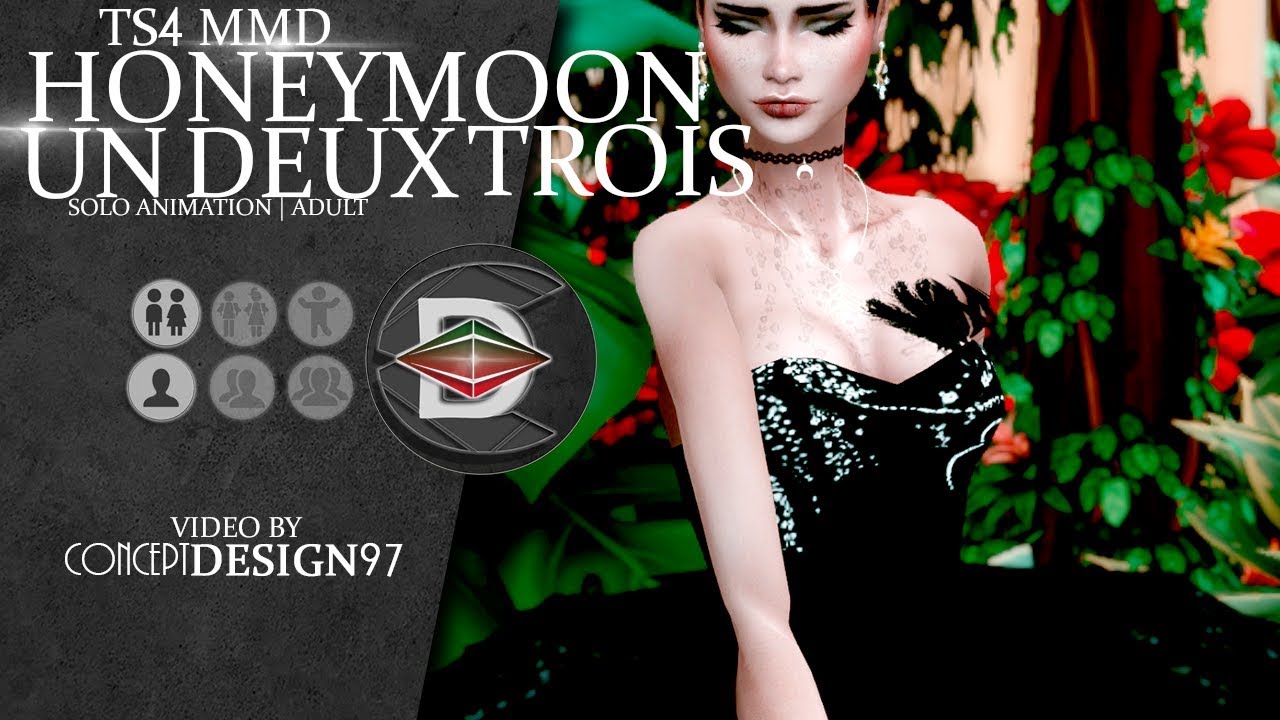 The sims 4 - MMD dance : 蜜月アン・ドゥ・トロワ (HONEYMOON UN DEUX TROIS)  *DOWNLOAD*