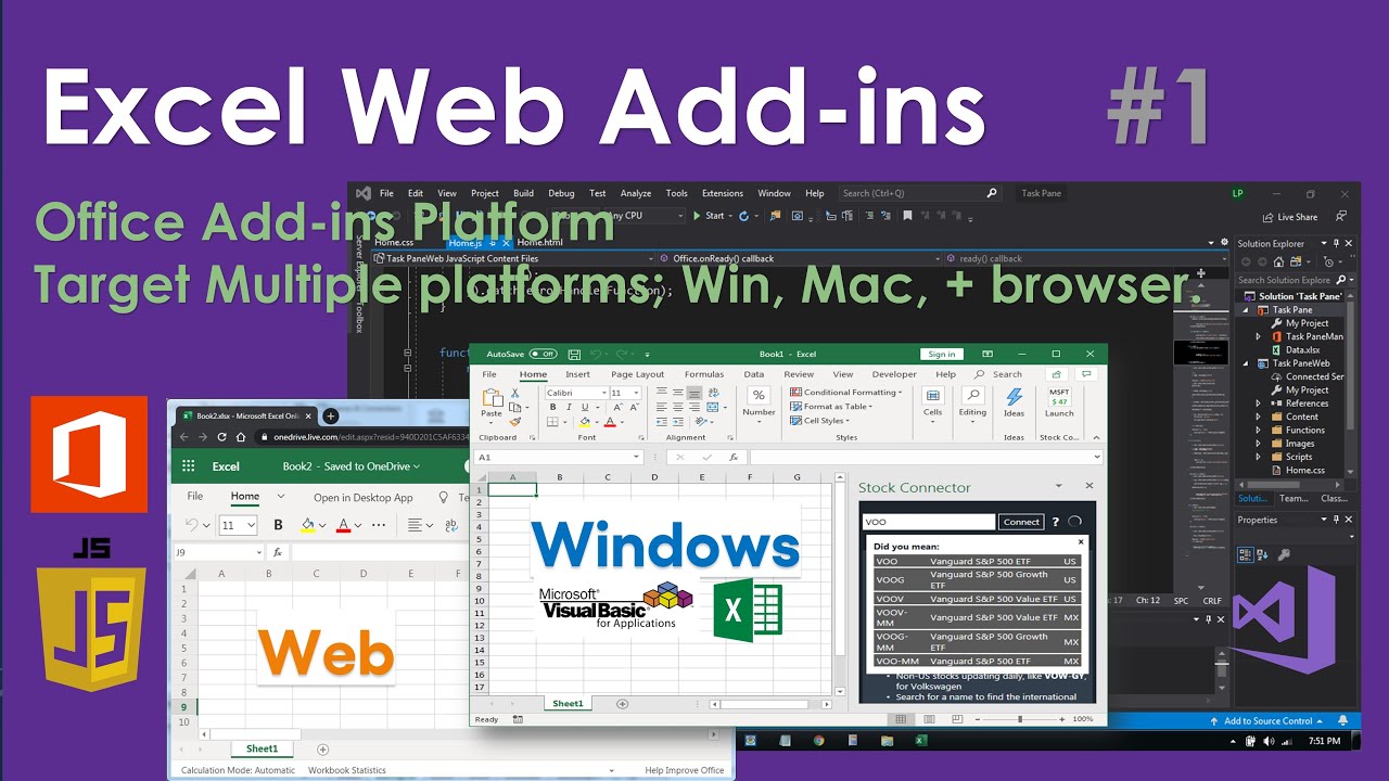 Надстройка Excel Web E1 — как создать надстройку Excel Web с пользовательским интерфейсом области...