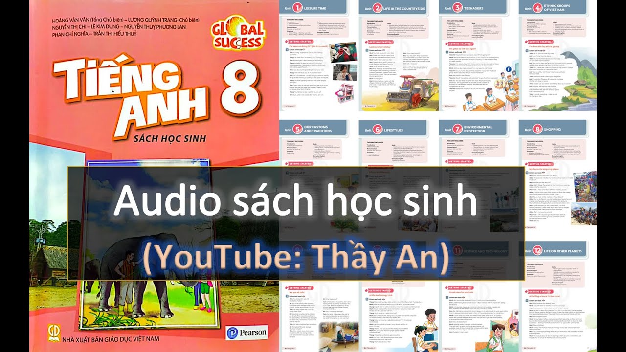Tiếng Anh Lớp 8 [Mới] GLOBAL SUCCESS - Trọn bộ s&aacute;ch v&agrave; &acirc;m thanh-Full listening.