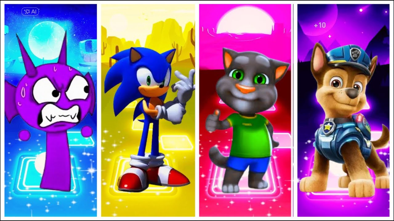 SPRUNKI vs SONIK vs TOM vs PAW PATROL Coffin Dance . PLEASE HELP ME FOLLOW ! #subscribe #tileshop