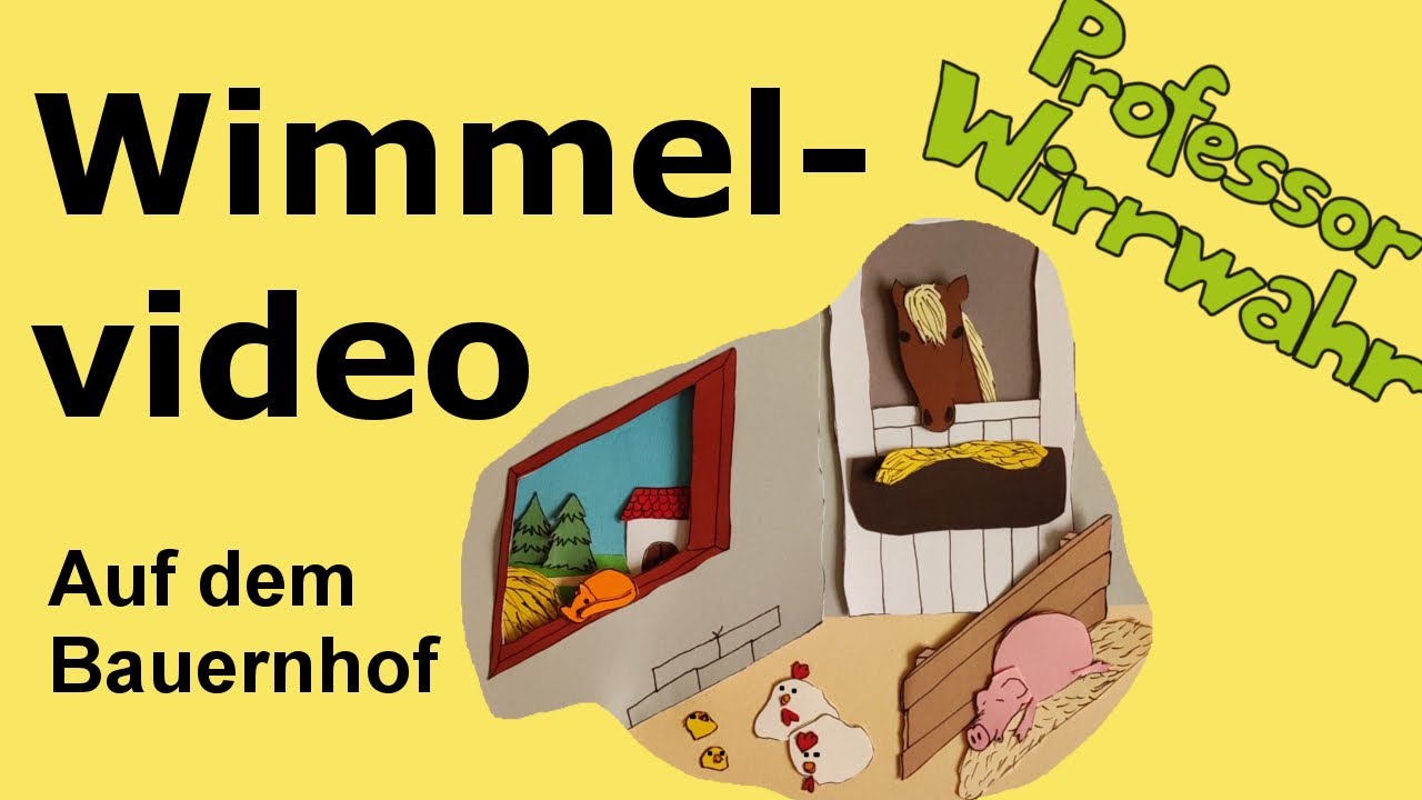 Ein Wimmelvideo zum Thema Bauernhof - Stop-Motion-Clip f&uuml;r Kinder zum Entdecken - H&uuml;hner, Schwein...