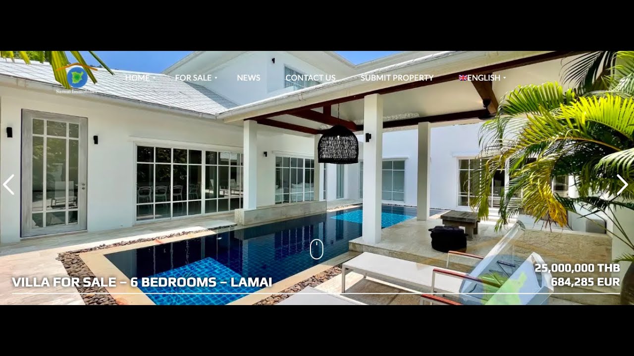 VC284 : Beautiful 6 bedrooms Villa with pool - Center Lamai - Koh Samui