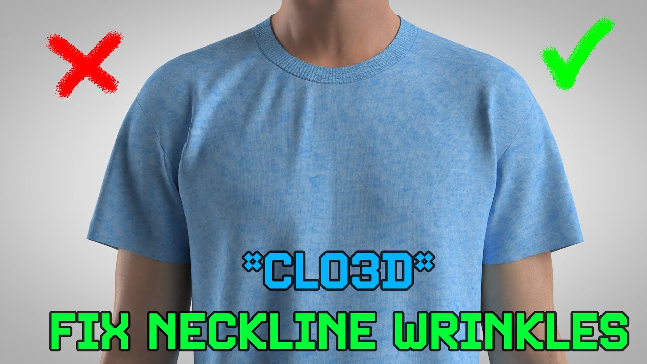 CLO3D | Fix Neckline Wrinkles - Animation-Friendly Method