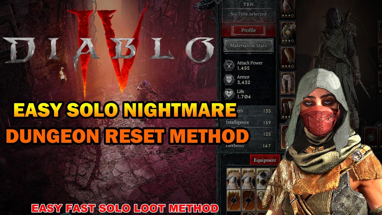 Diablo 4 Solo Nightmare Dungeon Reset Method - Try This Before It's Patched!!!