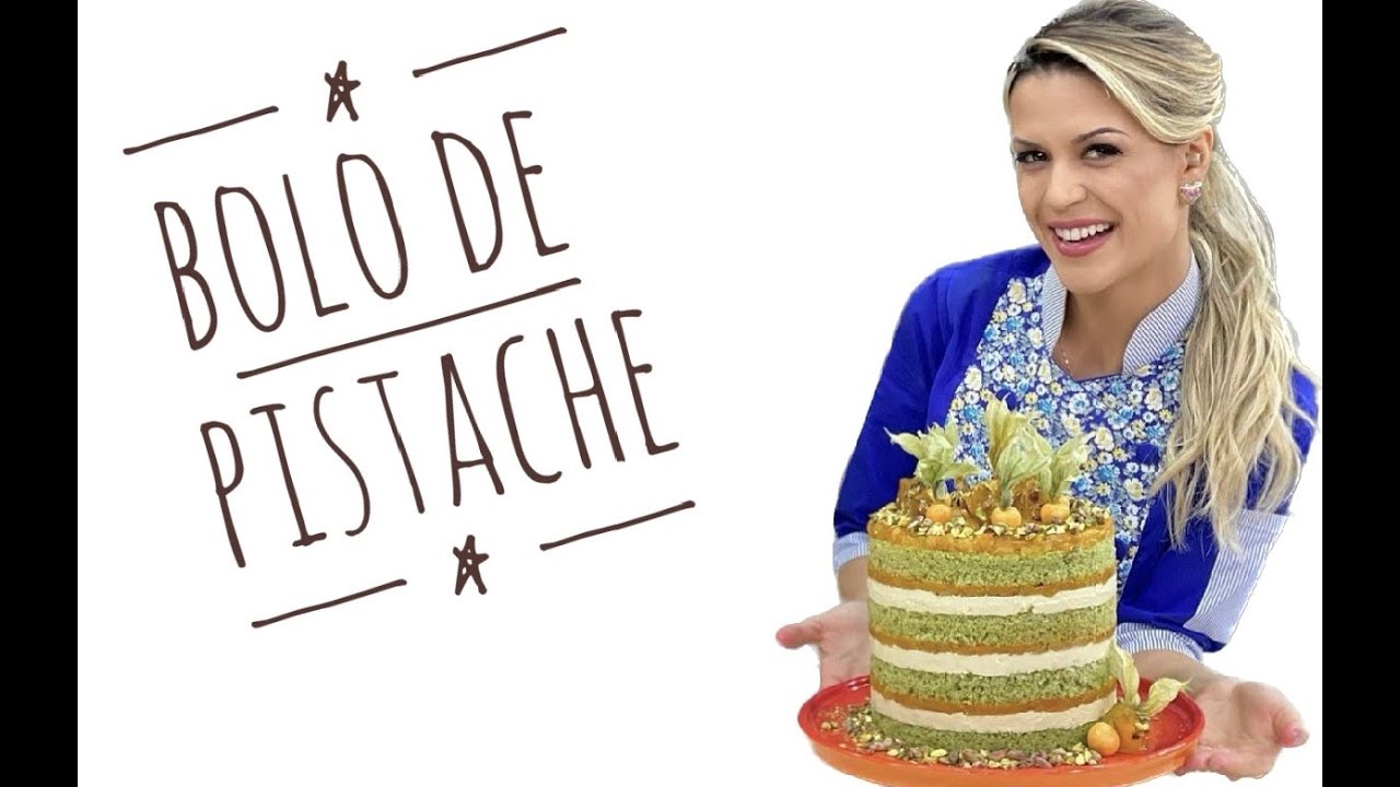Receita Bolo de Pistache com Damasco. Delicioso e elegante!