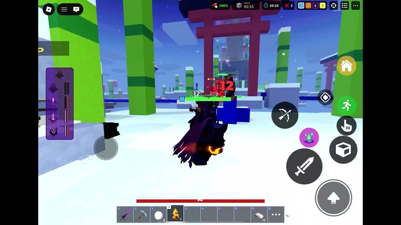 Playing bedwars 