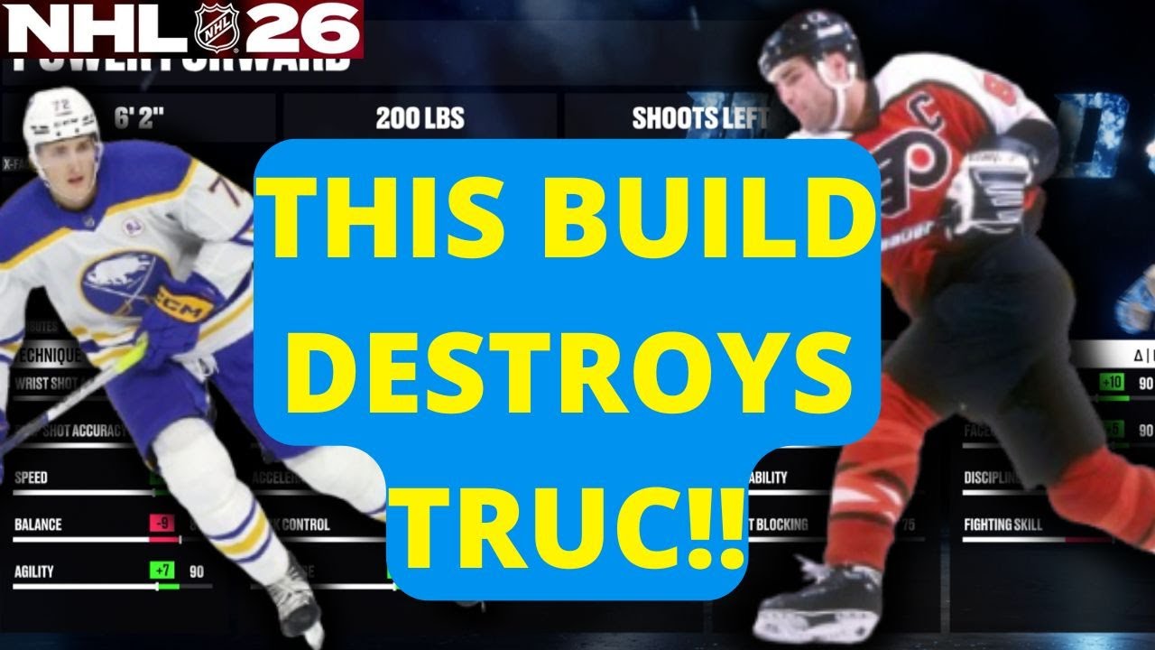 TIRED OF GETTING SMOKED BY TRUCULENCE?!?! TRY THIS BUILD!! THE BEST POWER FORWARD BUILD IN NHL 26!!