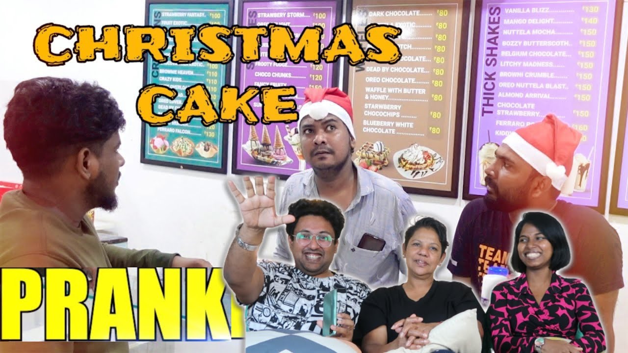 CHRISTMAS CAKE PRANK 😂|| Prankster Rahul || Ramstk Family @pranksterrahulofficial3851