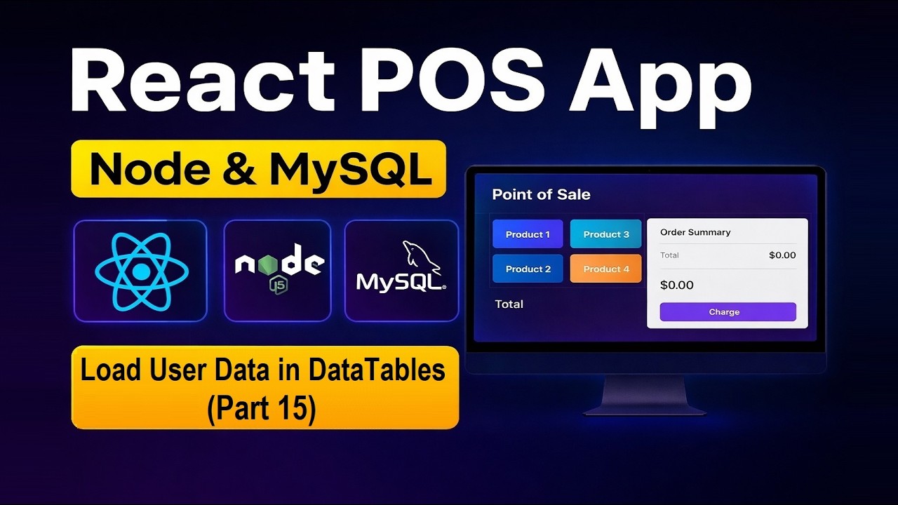 React POS App - Load User Data with DataTables (Part 15)