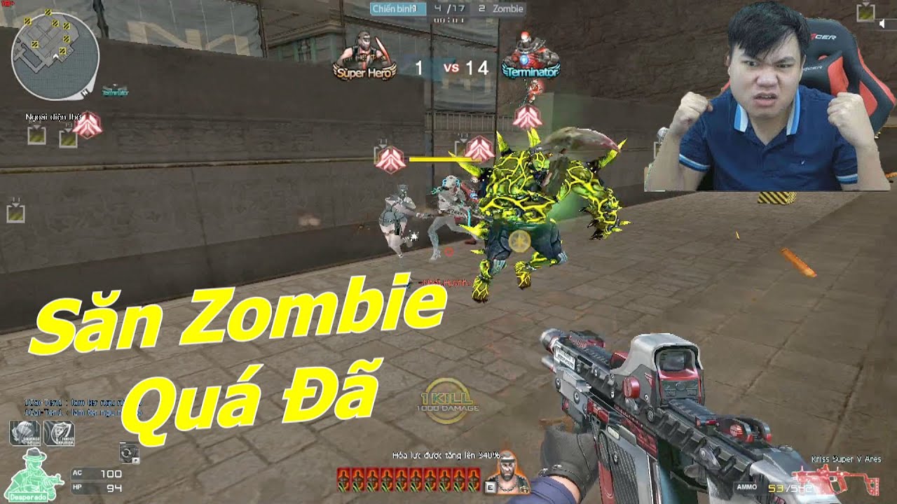 Săn Zombie Với Kriss Super V Ares Và TMP Biến Hình - Tiền Zombie v4