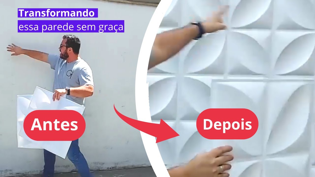IDEIA RÁPIDA DE DECORAÇÃO DE PAREDE EXTERNA PARA VOCÊ TRANSFORMAR SUA CASA - REVESTIMENTO 3D ADESIVO