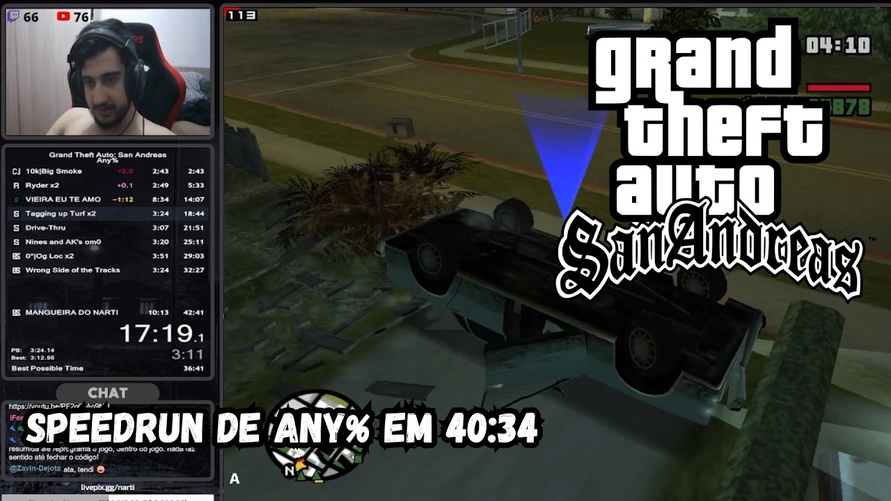SPEEDRUN DE GTA SAN ANDREAS ANY% EM 40:34