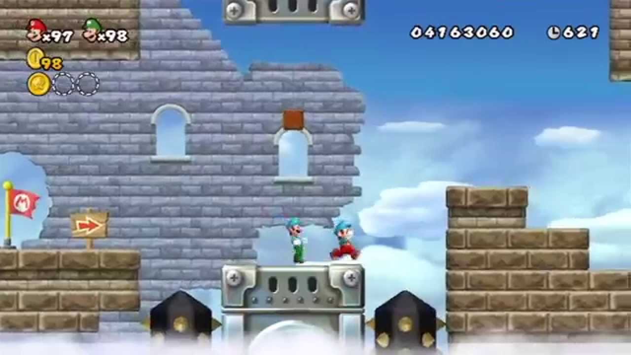 New Super Mario Bros. Wii Two-Player Playthrough - World 7