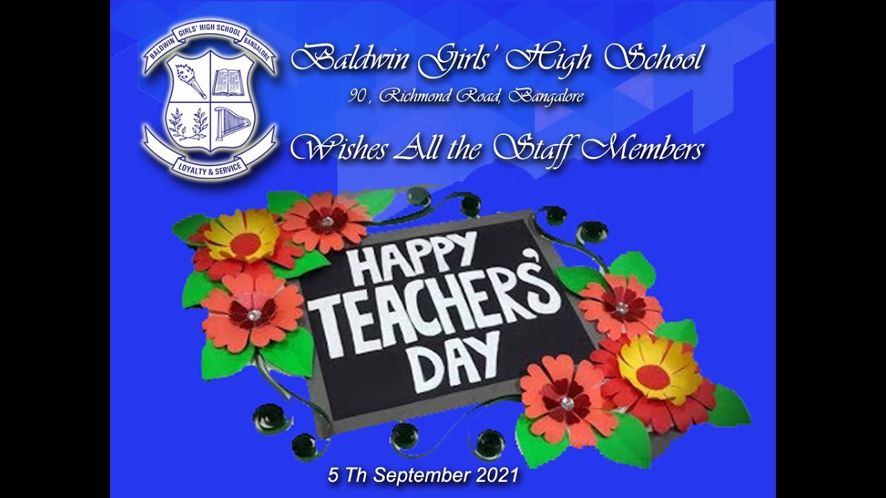 Baldwin Girls High School Celebrating Teachers Day - 5th September 2021