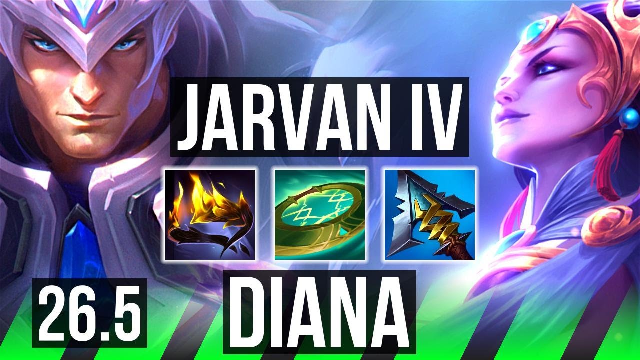 JARVAN IV vs DIANA (JGL) | Good KDA: 23/1/12, 41K damage | EUW Master | 26.5
