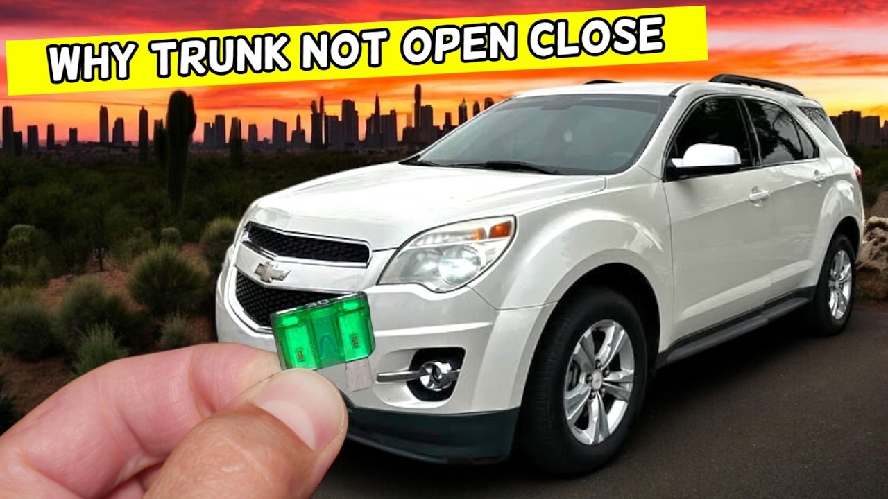 Why Trunk Does Not Open Close CHEVROLET EQUINOX 2010 2011 2012 2013 2014 2015 2016 2017