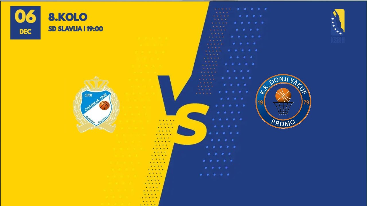 OKK Slavija 1996 vs KK Donji Vakuf | 8. kolo | MAXBET LIGA | KSBIH | 2025/2026