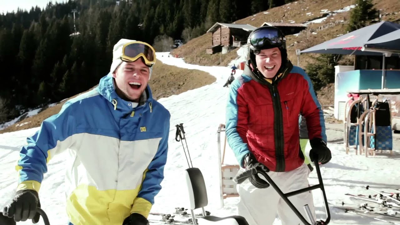 Stalmach Skibob Rocky Berg beim Sport 2000 Herzog in Bramberg Austria. Skibike-Snowbike Schule.