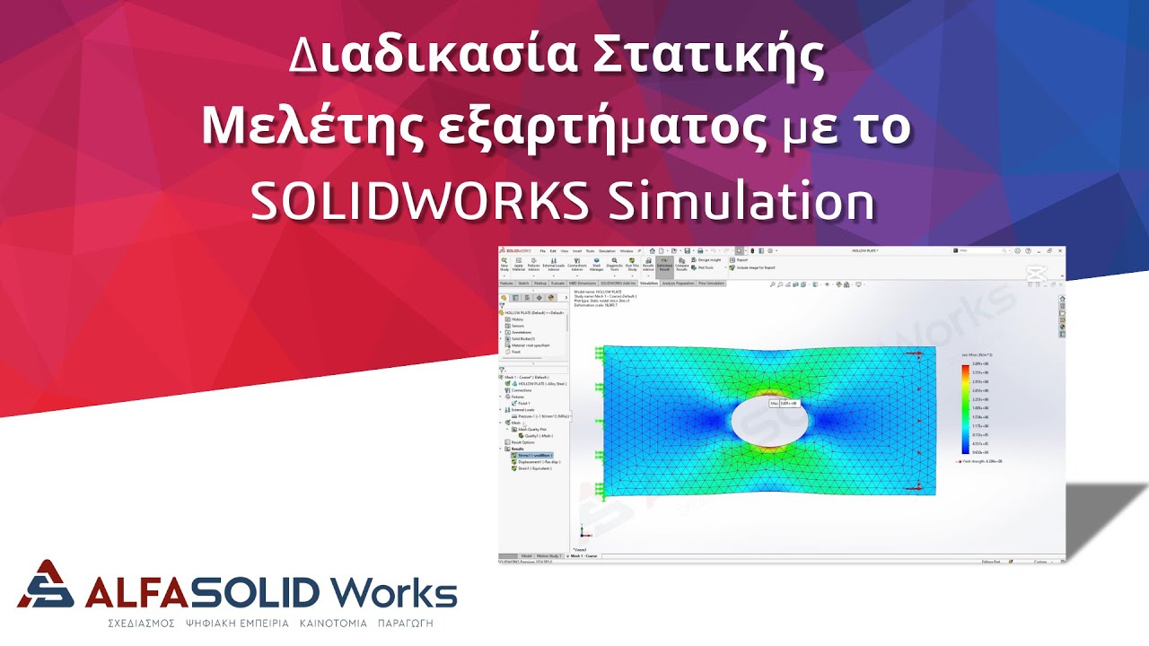 Static Study Process - Part - Διαδικασία Στατικής Μελέτης ενός εξαρτήματος