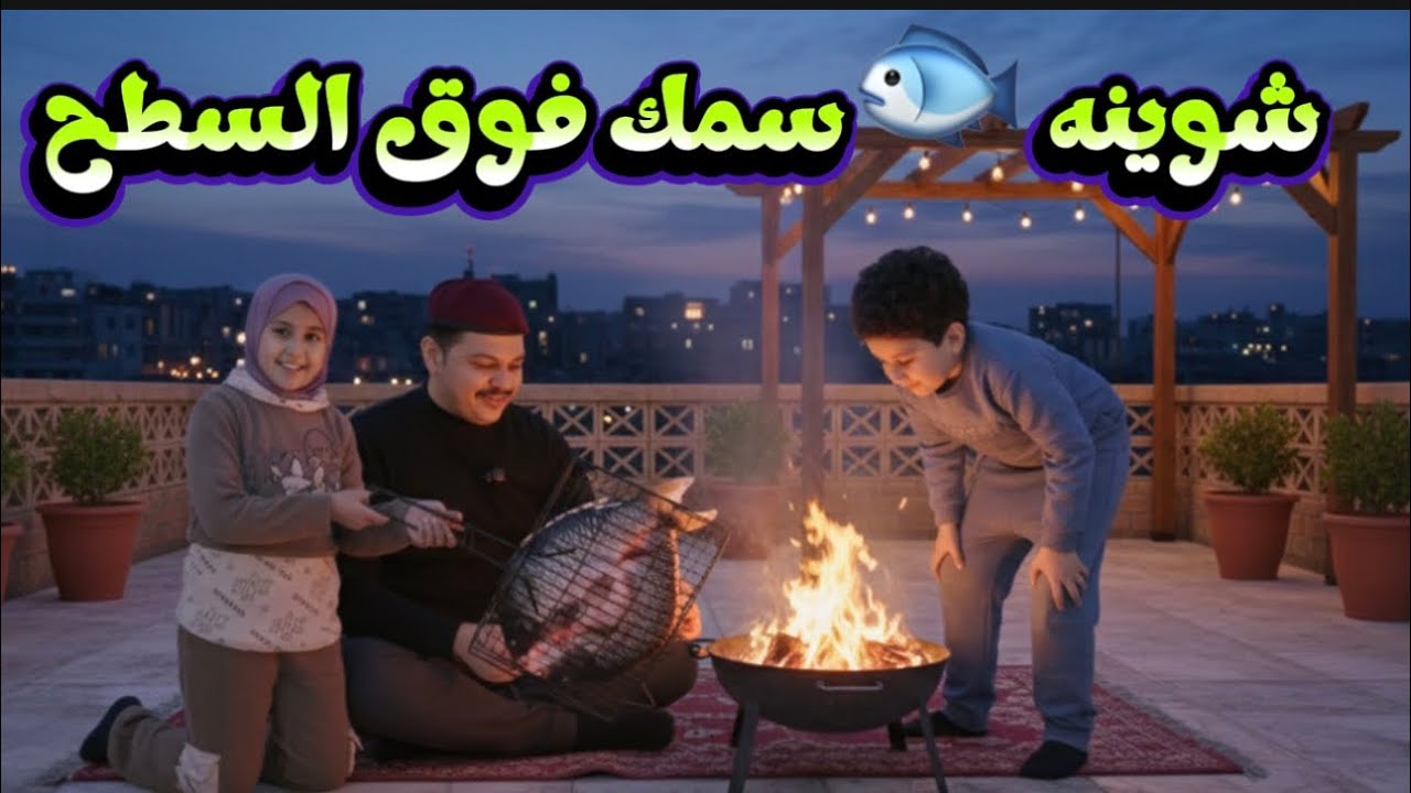 شوينه سمك فوق السطح 🌞تحت أشعت الشمس 