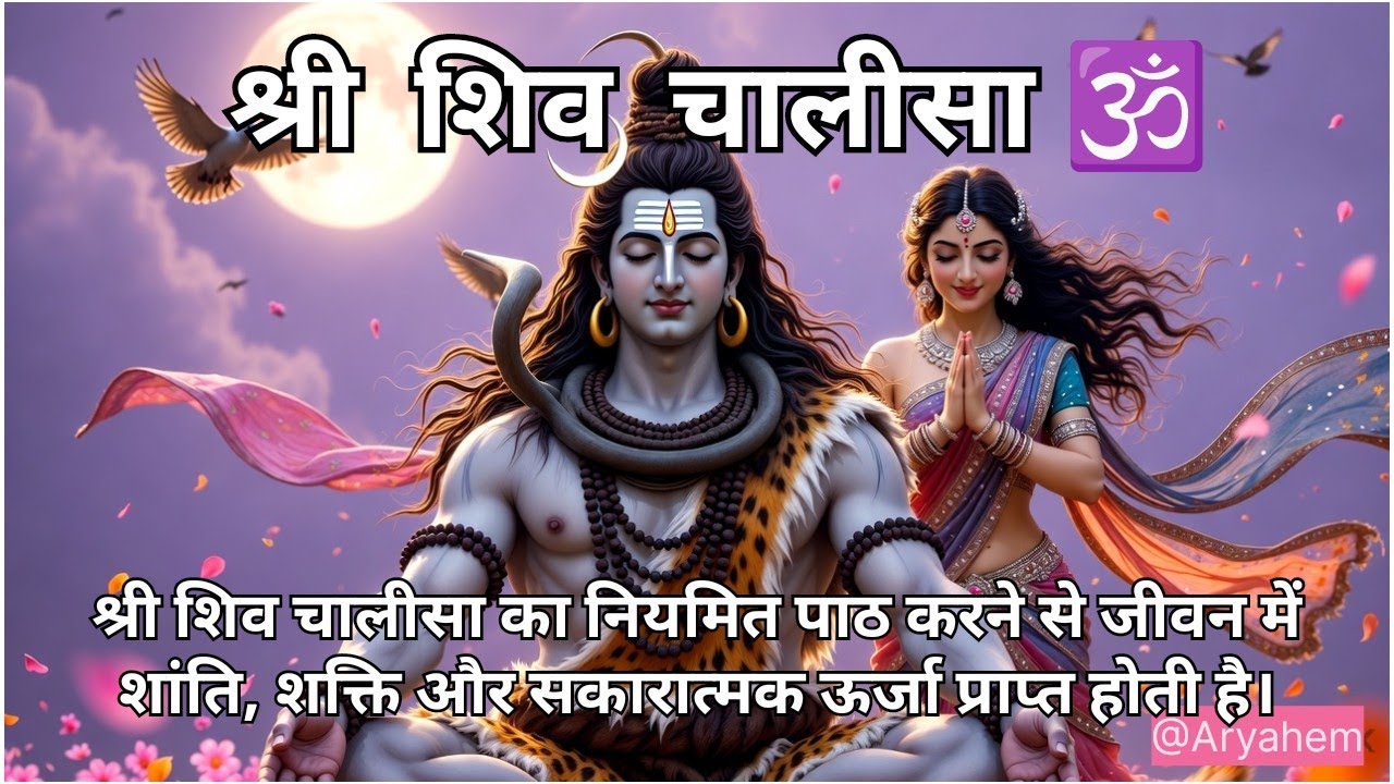 श्री शिव चालीसा 🕉️ सुनते ही मन को शांति | Shiv Chalisa🔱🙏 @aryahemantchannel 