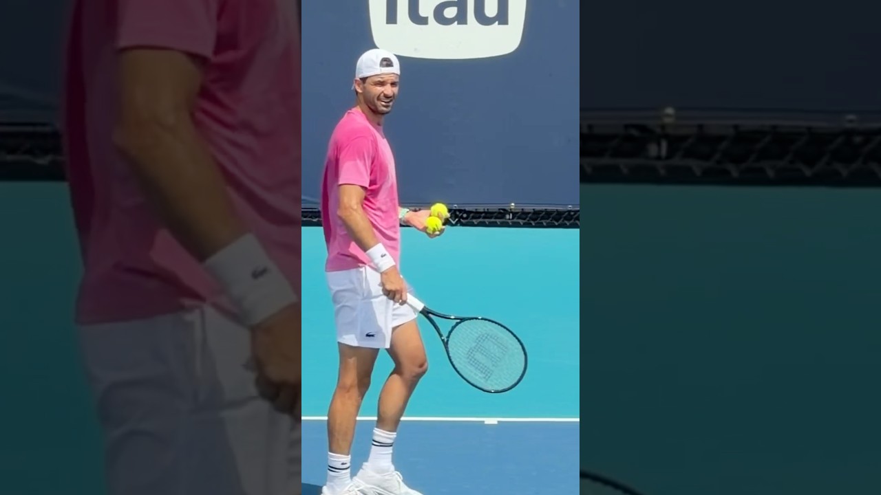 Dimitrov testing the P98 in Miami 👀 #tennisracket