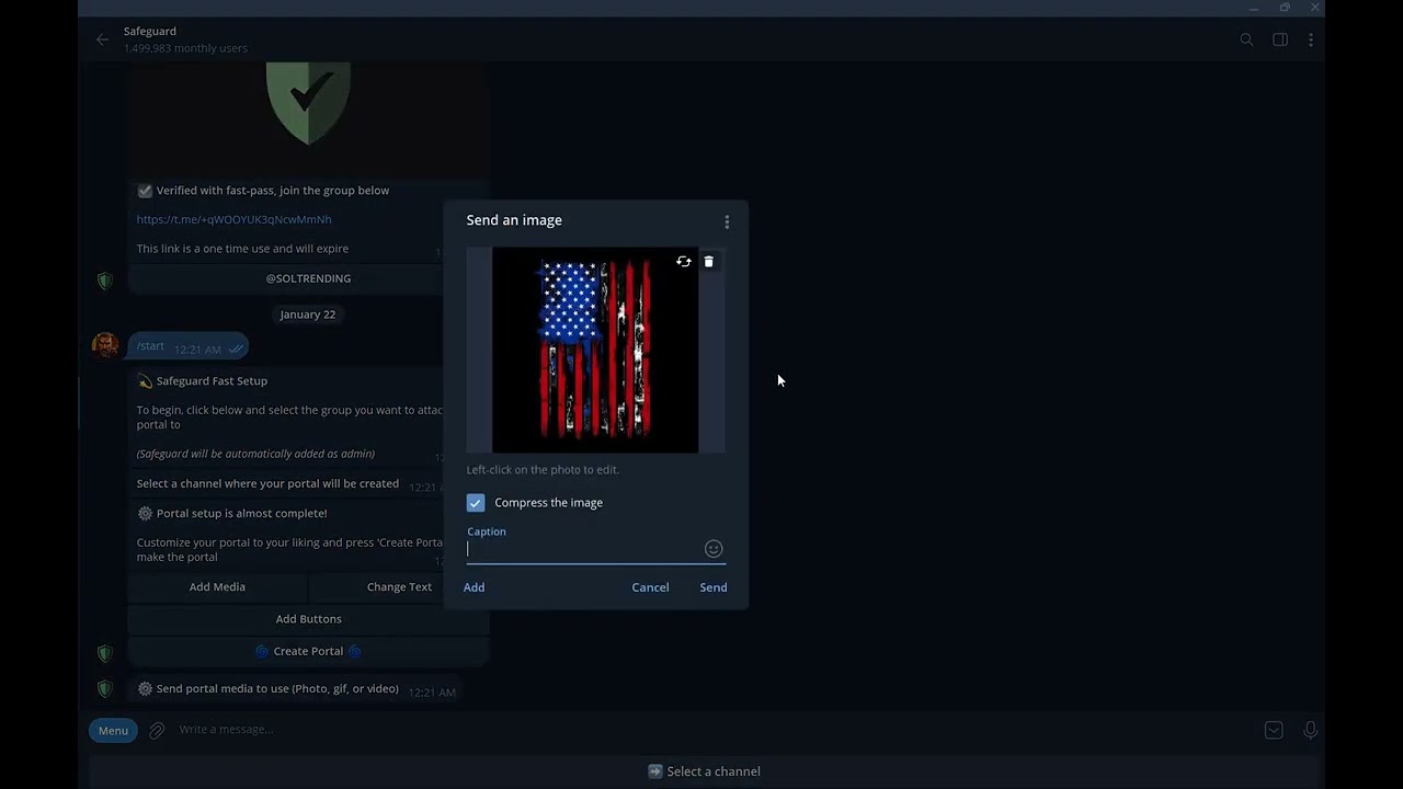 How to setup a Telegram verification portal for your meme coin