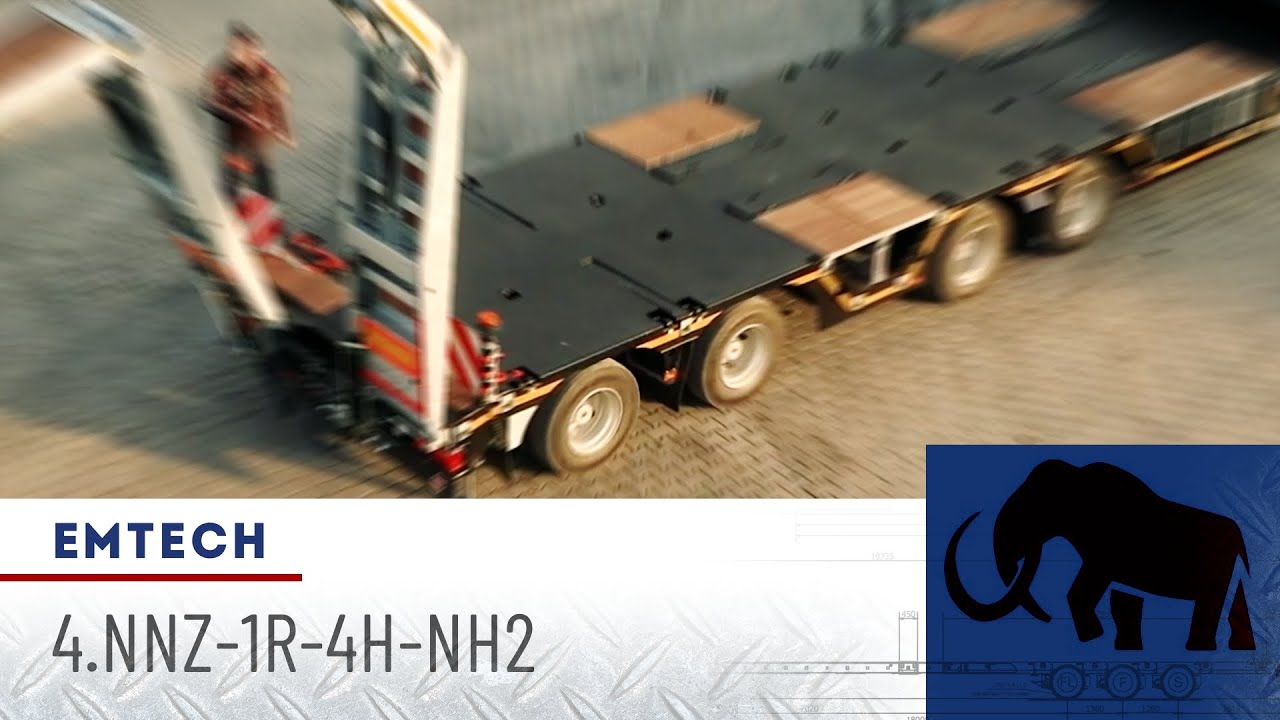 Emtech 4.NNZ- 1R-4H-NH2 - 4 osiowa jednokrotnie rozciągana, zagłębiana, 4 osie skrętne hydraulicznie