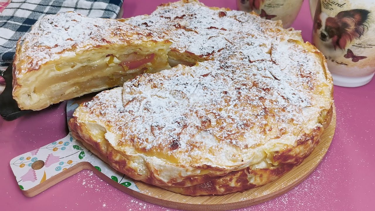 Даже ТЕСТО ДЕЛАТЬ НЕ НУЖНО. Вкусный, быстрый и простой ПИРОГ ИЗ ЛАВАША с яблоками