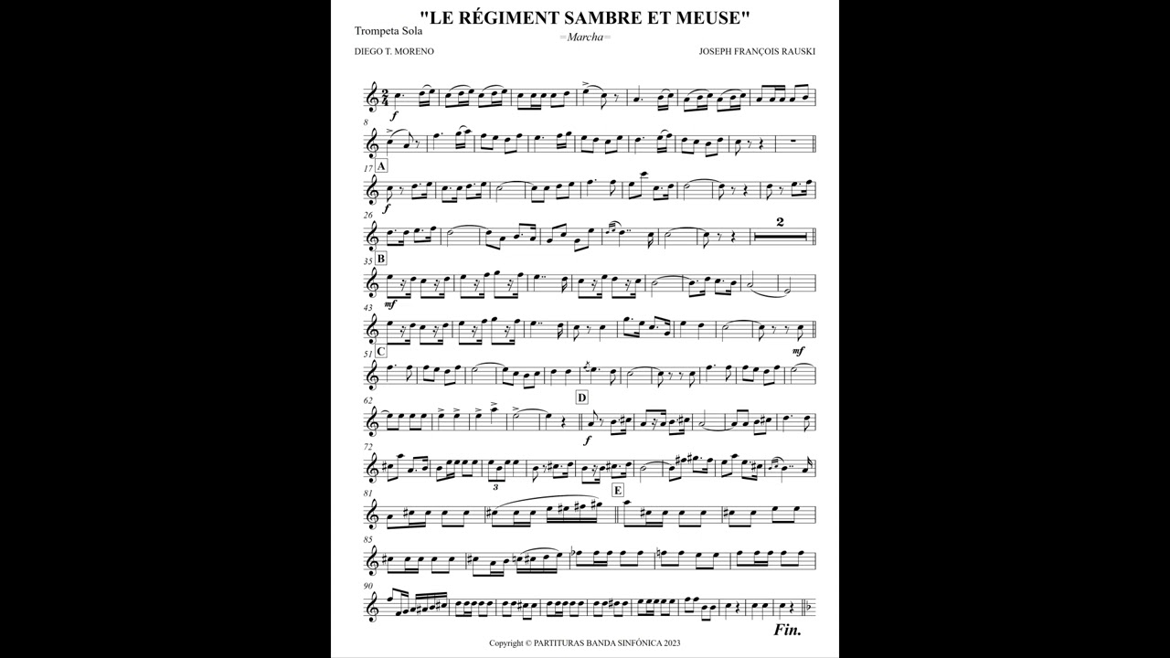 Le Regiment de Sambre et Meuse(El Regimiento Sambre et Meuse) - Marcha por JOSEPH FRANÇOIS.