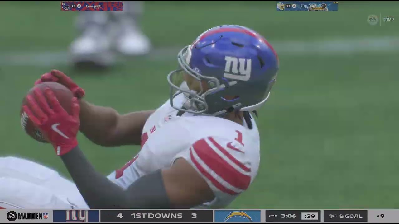 Giants vs Chargers: Online Gameplay