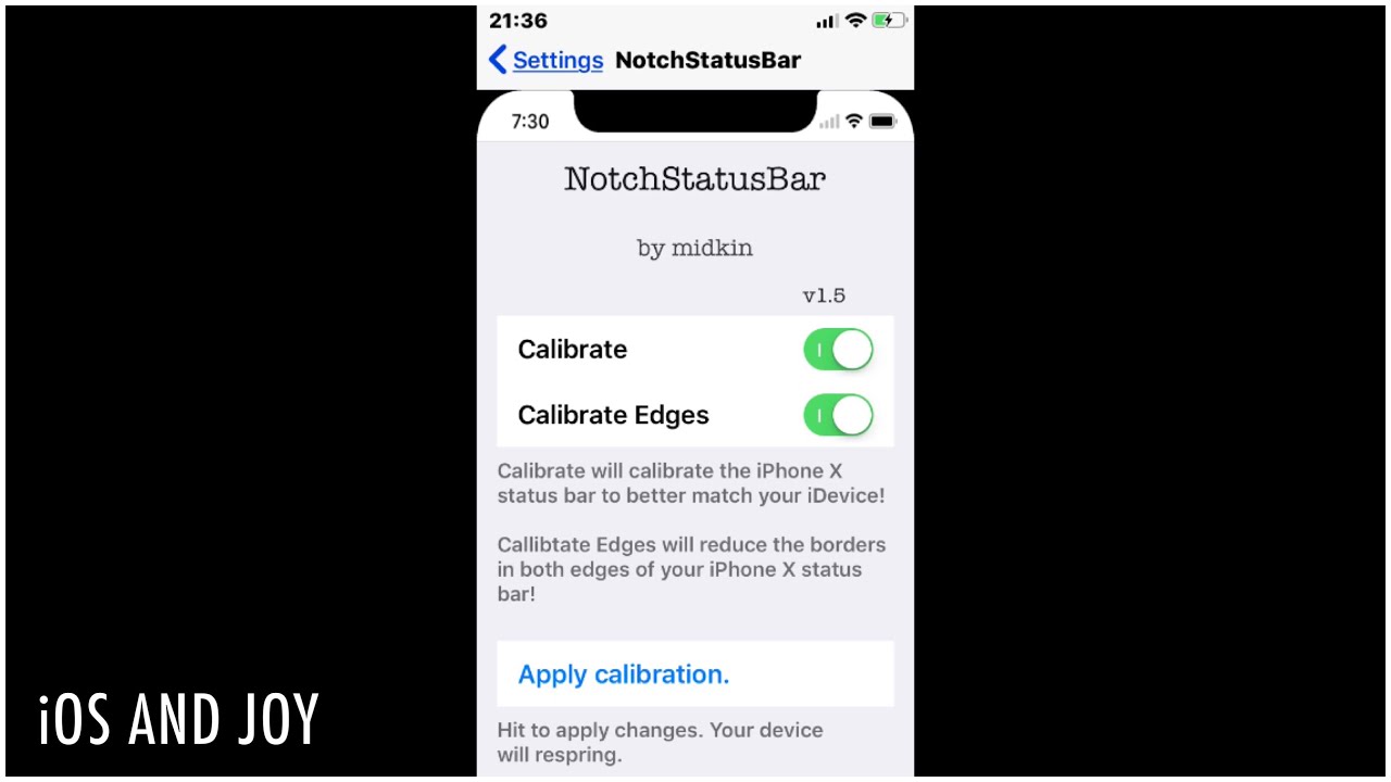 NotchStatusBar: True iPhone X StatusBar System Wide Tweak iOS 11.3.1