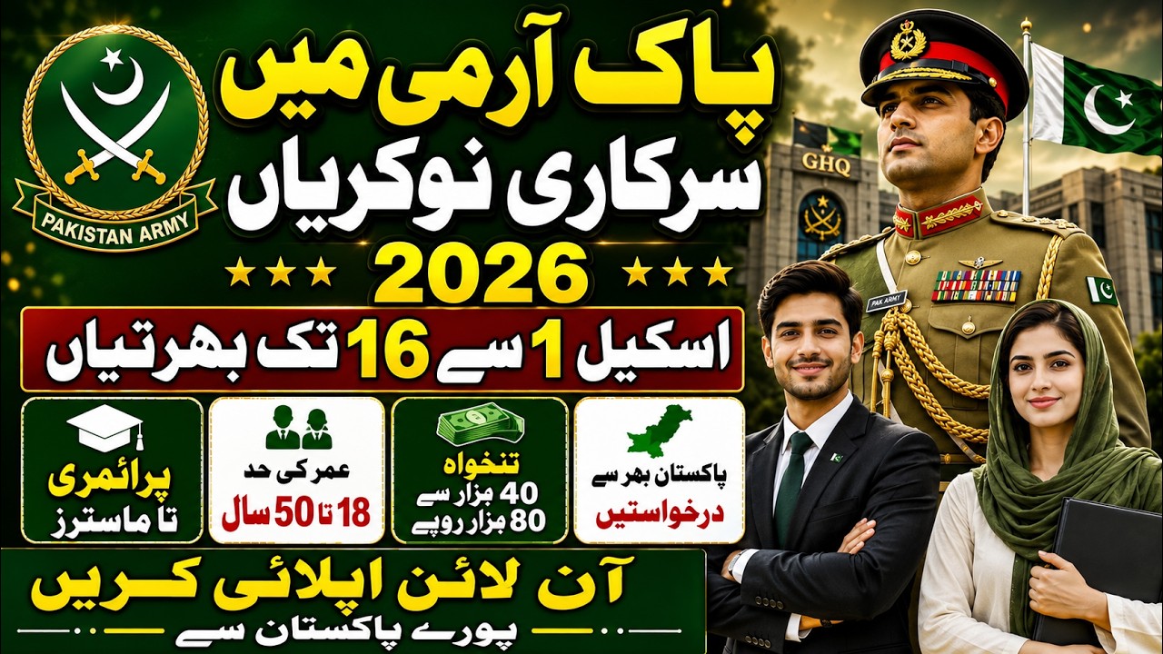 Pak Army Jobs 2026 Online Apply | Pakistan Army New Govt Recruitment 2026 | Army HQ Jobs
