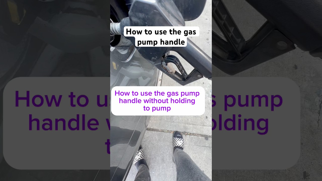 How to use gas pump handle hands free to pump #automobile #gas #cars #driving #youtubeshorts  #short