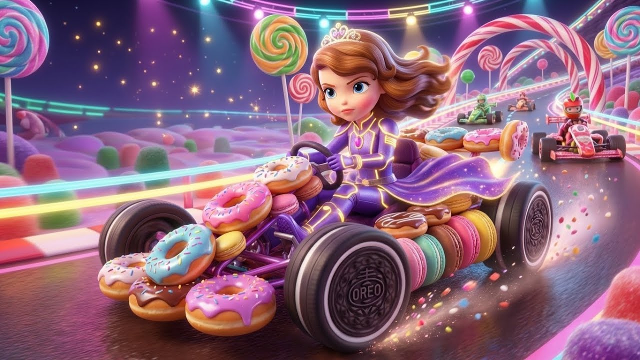 Sofia vs Baron BonBon: The Chocolate Race Satisfying 🍫🏁 | Sofia the First Animation