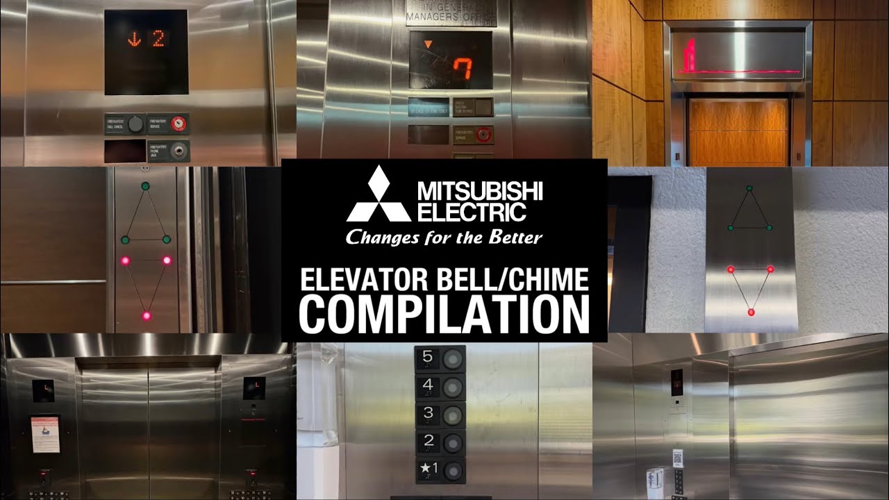 Mitsubishi Electric Elevator Bell/Chime Compilation! 