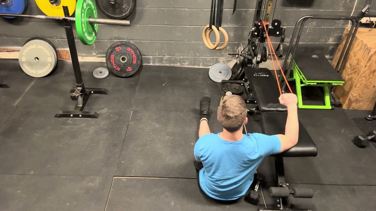 Seated Shoulder External Rotation - banded / cable 