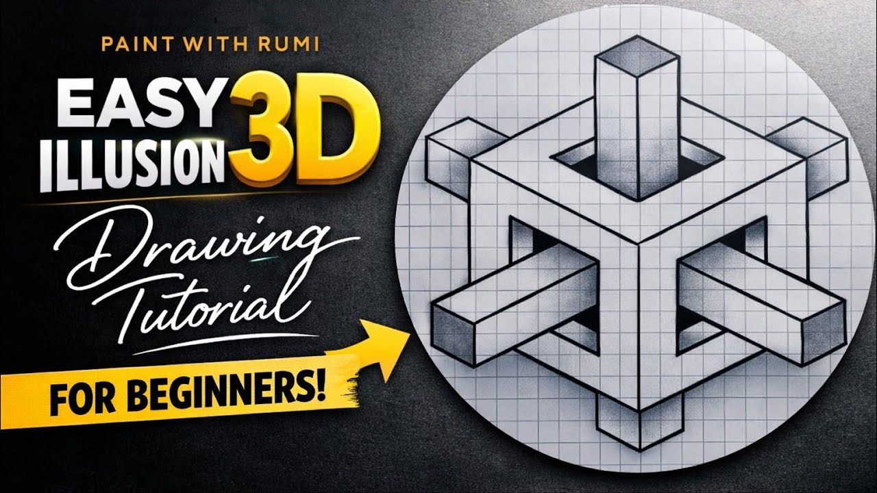 Unbelievable 3D Illusions on Graph Paper |You Won't Believe Your Eyes! | How to draw 3D art on paper