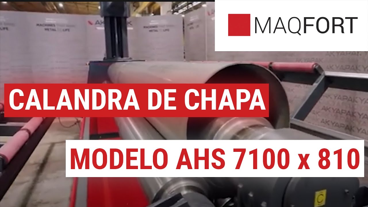 Calandra de chapa MAQFORT modelo AHS 7100 x 810 4 rolos