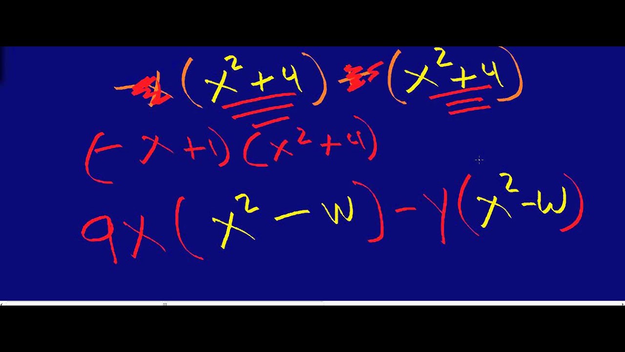 Factoring Out a Common Binomial Factor