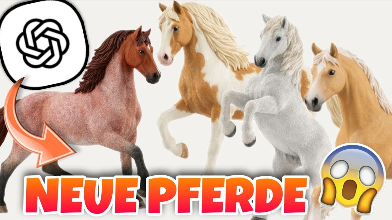 NEUE PFERDE im Schleichpferde STIL mit CHATGPT erstellen😨😱Meine Reaktionen 😍
