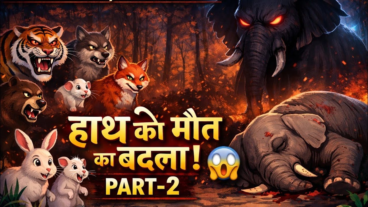 हाथी की मौत का बदला 😱 part - 2 | Hindi Moral Story | Hindi Kahani | Cartoon Story | Jungle Book
