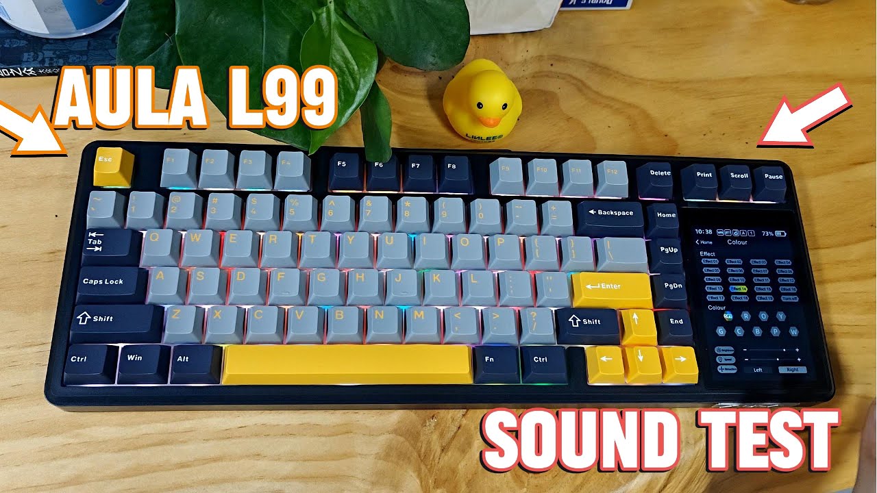 AULA L99 Triple-Mode Smart Screen Mechanical Keyboard&mdash;Sound Test