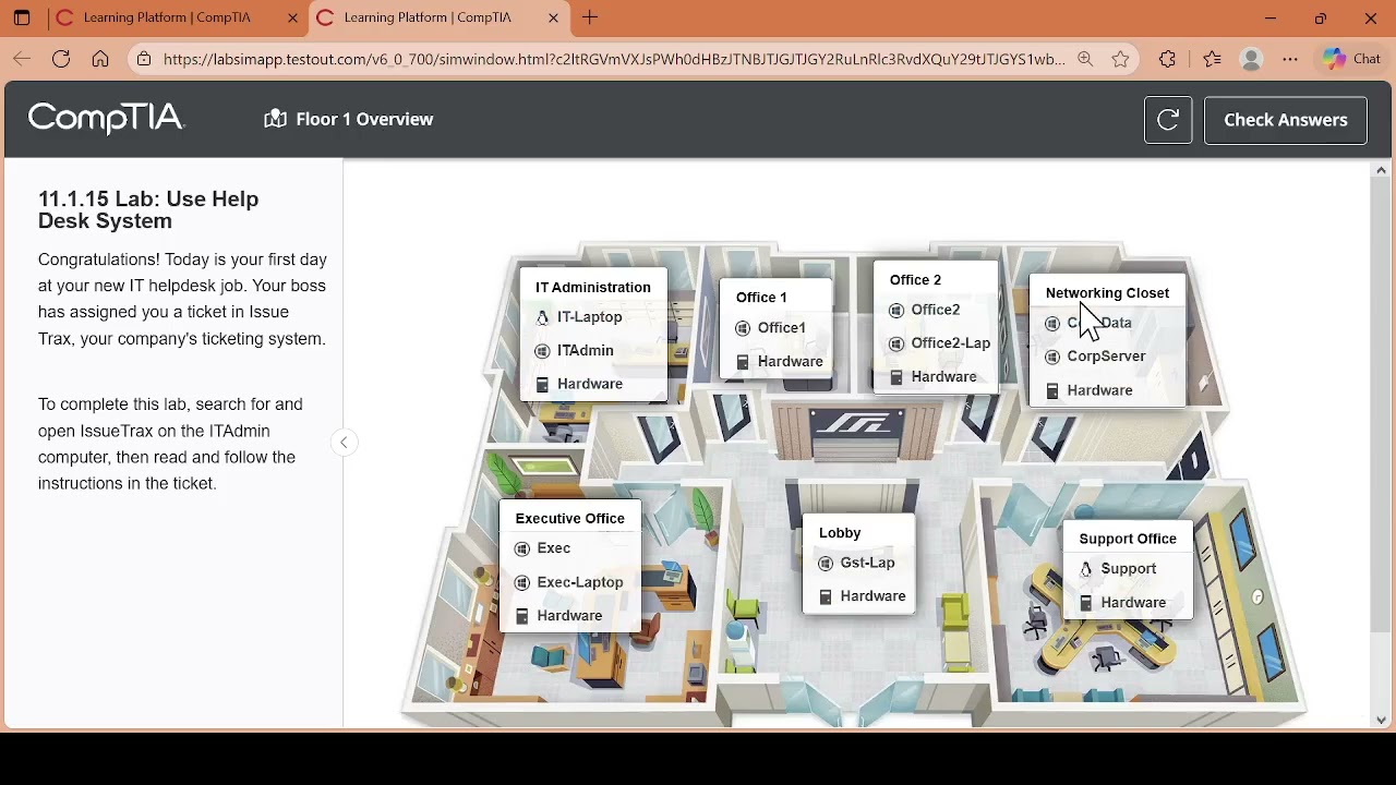Lab Use Help Desk System 11.1.15