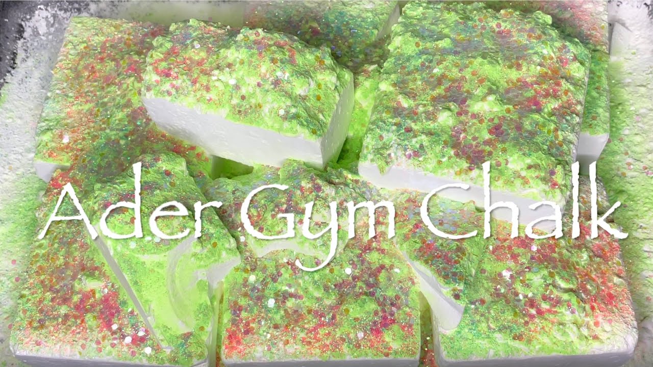 💚 Ader Gym Chalk Crush & Powder Play // Oddly Satisfying • ASMR