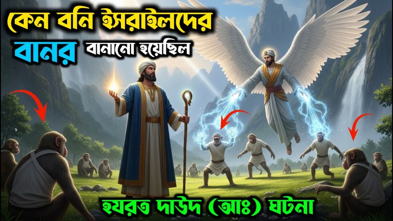 আল্লাহর গজবে বনি ঈসরাইলেরা যেভাবে বানরে পরিনত হয়েছিল | দাউদ আ  এর বিস্ময়কর ঘটনা | Islamic Story
